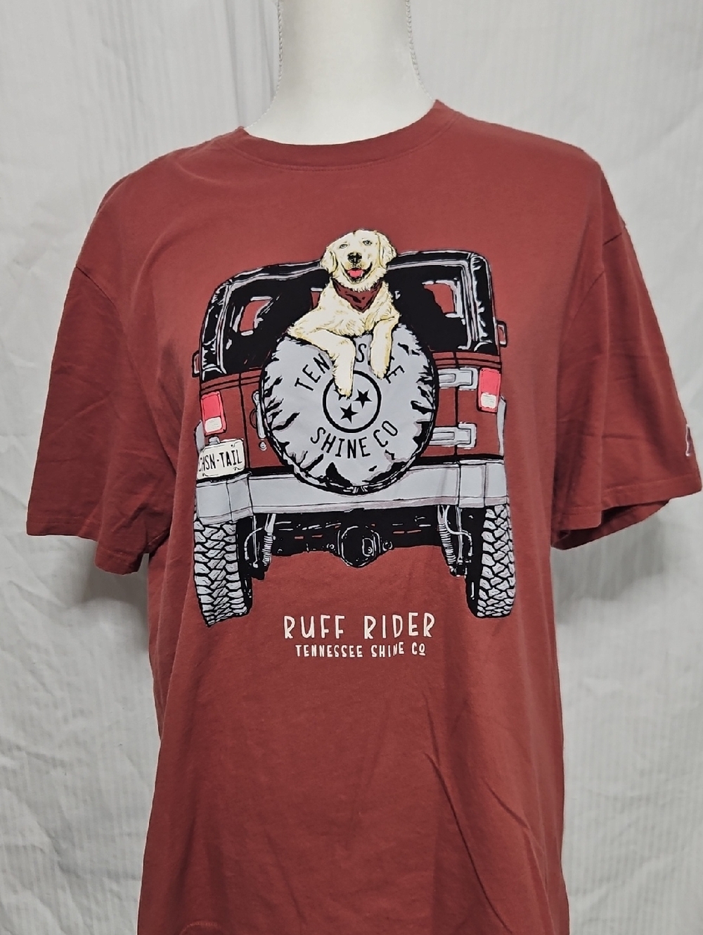 Tennessee Shine Co. Ruff Rider Rust Dog Graphic Tee